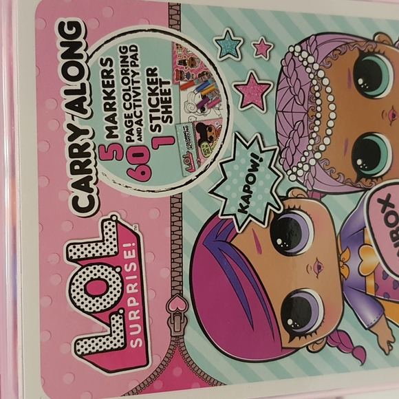 LOL Surprise Dolls Carry Along, 5 Markers, Activity Pad, Sticker Sheet, Set of 3 - Picture 2 of 4